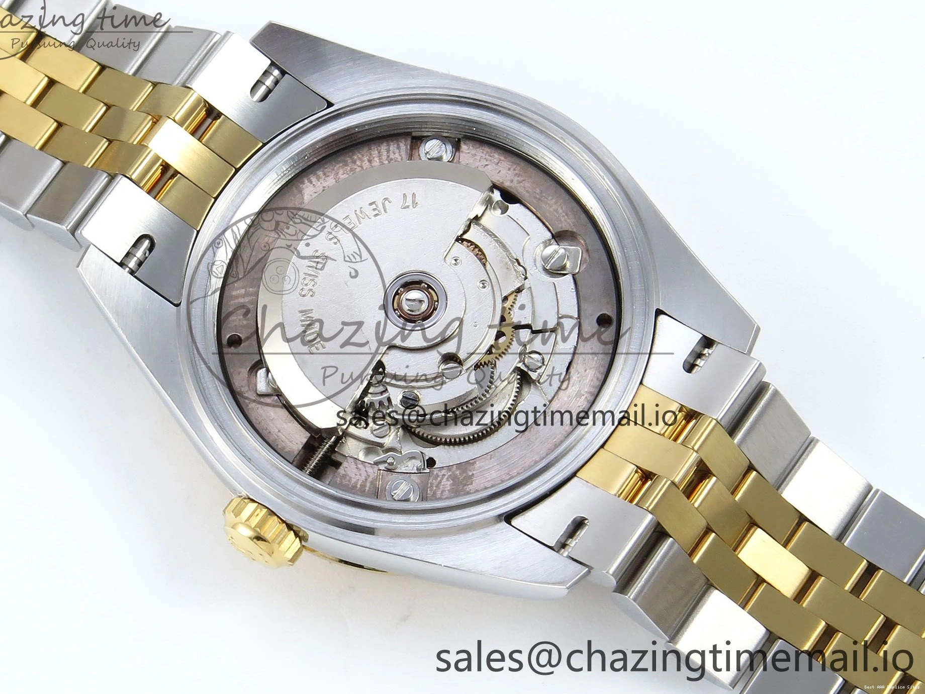 Good Copy Rolex Watches Jubilee Diamonds ETA Roman Dial 278383RBR MoistureWicking ARF SS Bracelet 904L DateJust Best 31 1:1 Bezel on White Edition Steel 407 YG 0108